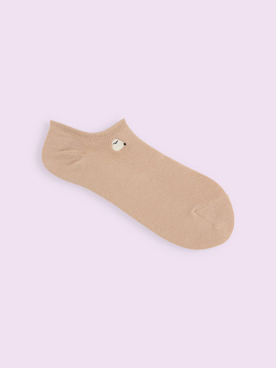 【3足1,485円】すやすや動物刺繍スニーカー丈ソックス