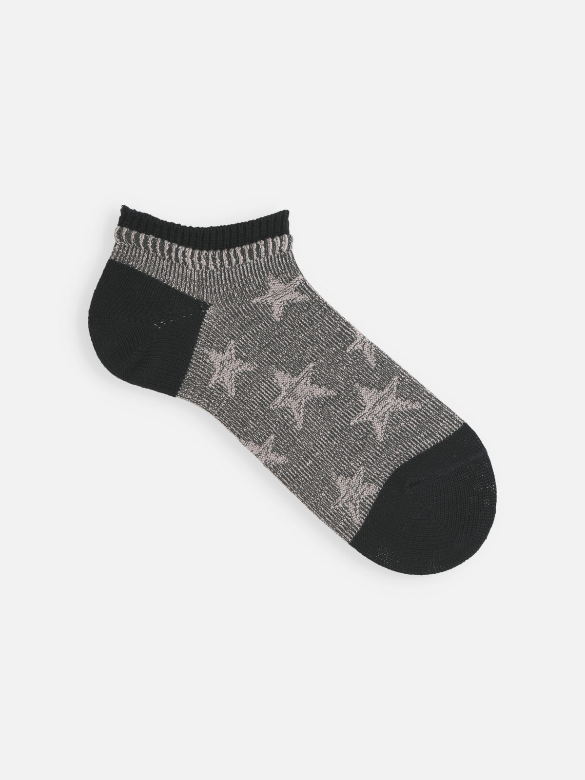 【Tabio MEN】星柄リンクススニーカー丈ソックス(27.0～29.0cm) - チャコールグレー