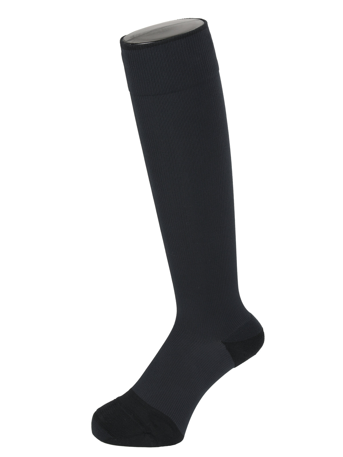 【Tabio MEN】ちょうどいいソフト着圧のハイソックス(23.0～25.0cm) - マットブラック