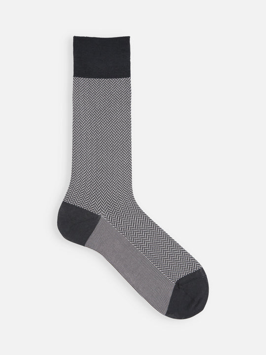【Tabio MEN】ピマコットンブレンドヘリンボーンソックス(27.0～29.0cm)