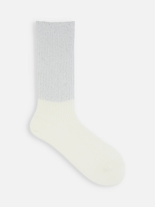 スパンコールラメリブ ミディ丈ソックス