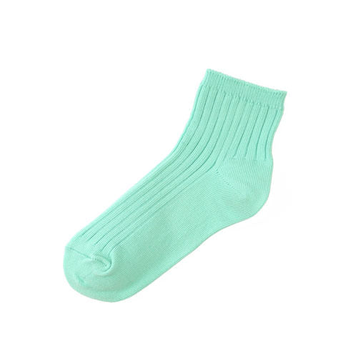 キッズ 表糸綿100％で毛玉が出来にくいショートソックス / 16-18cm - ミント