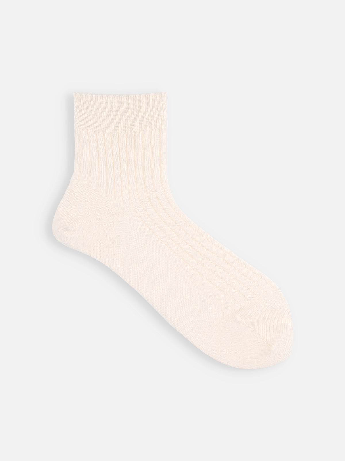【綿100％】さらっと快適リブショートソックス / 23-24cm - キナリ