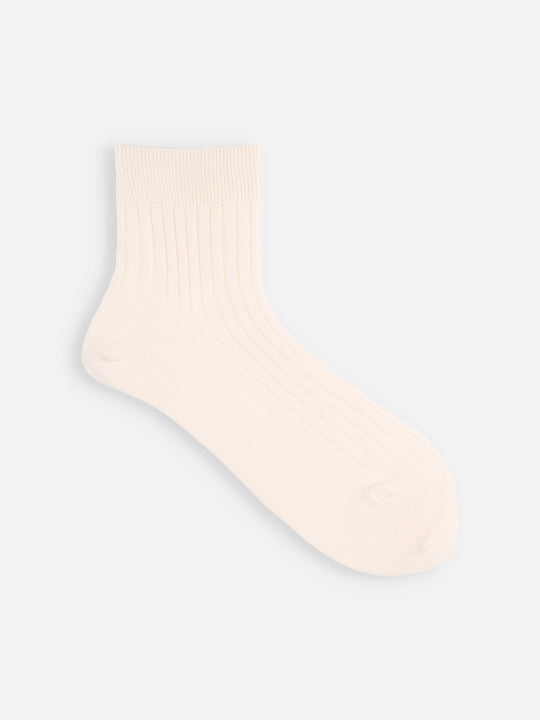 【綿100％】さらっと快適リブショートソックス / 23-24cm