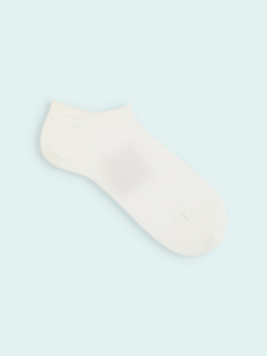 【3足1,485円】メンズ メッシュ無地スニーカー丈ソックス
