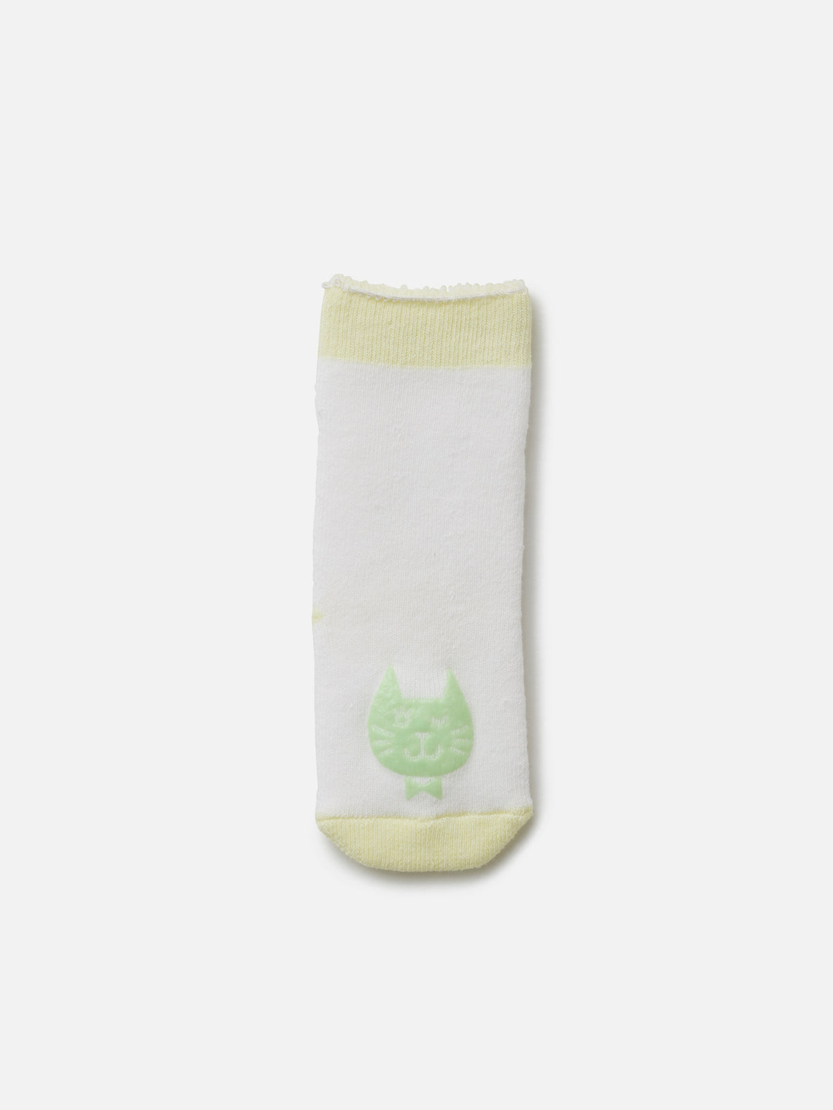【ベビー】暗闇で光る猫パイルハイソックス / 7-9cm - クリーム