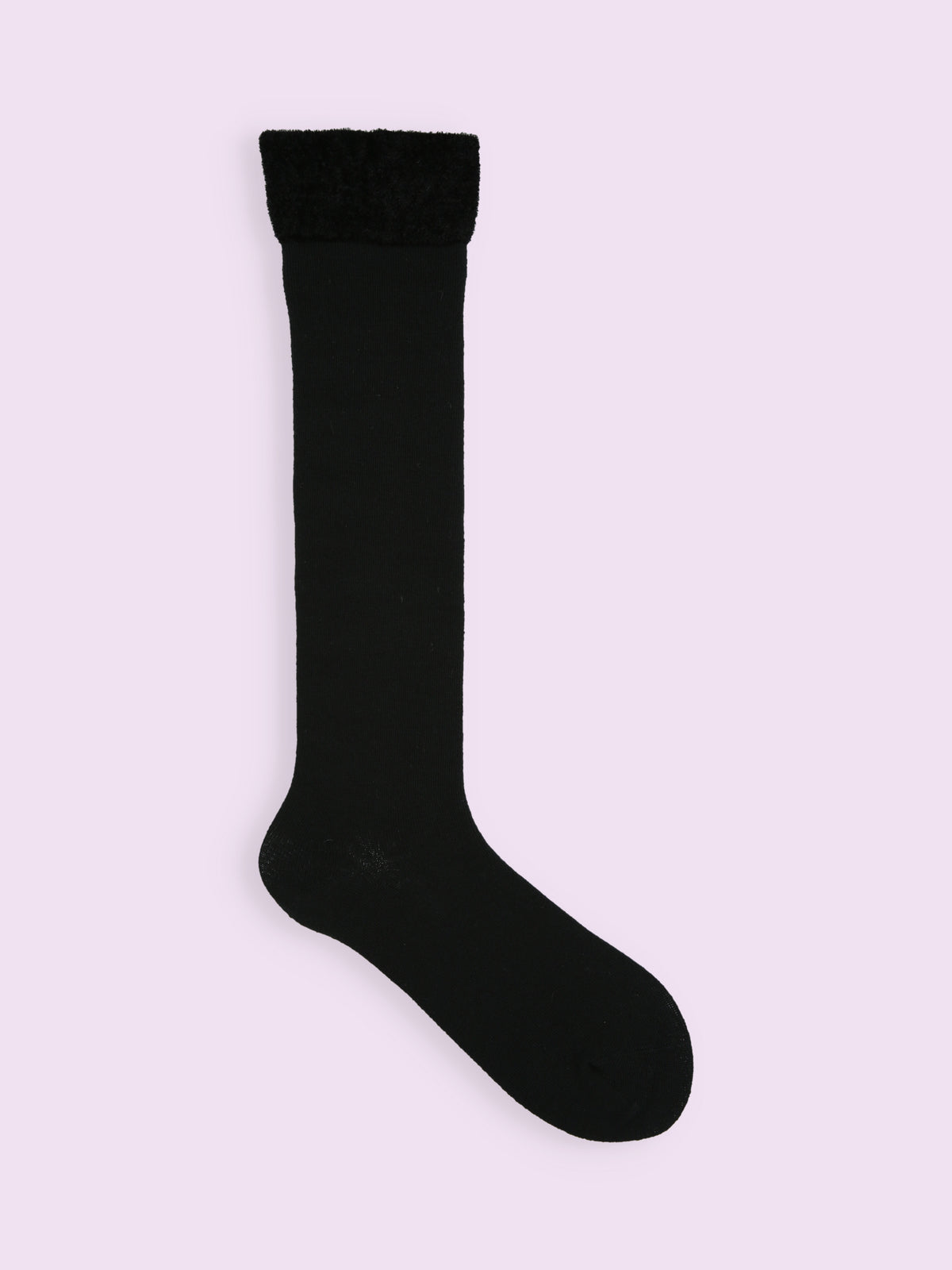 【3足1,485円】トップモールハイソックス - クロ