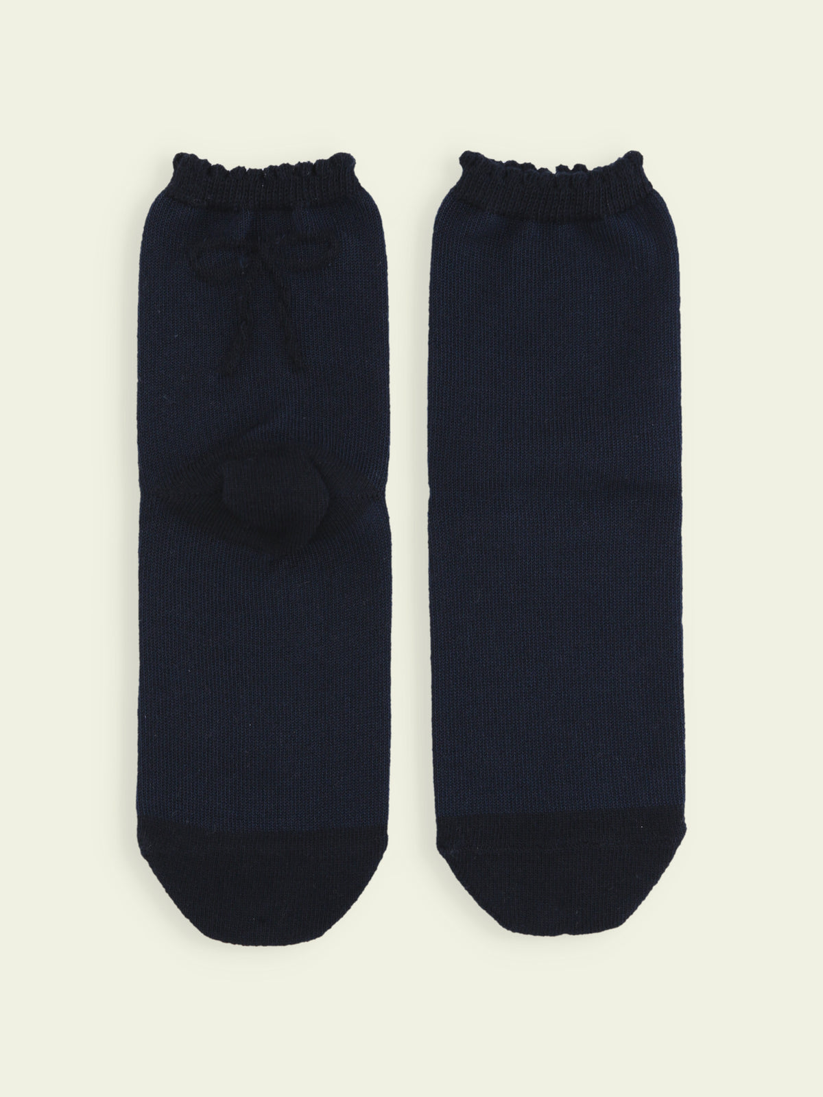 【3足1,485円】キッズ バックフロートリボンショートソックス / 19-21cm - コン