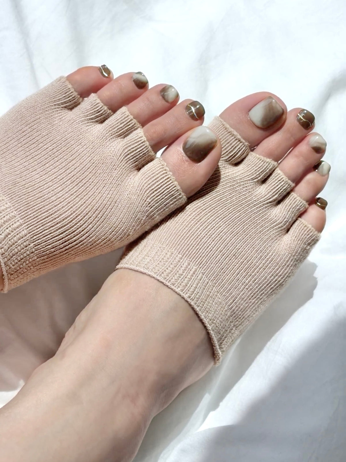 【通常価格より20％OFF】ohora(オホーラ)×靴下屋 WEB限定セット ＜ベージュ＞
