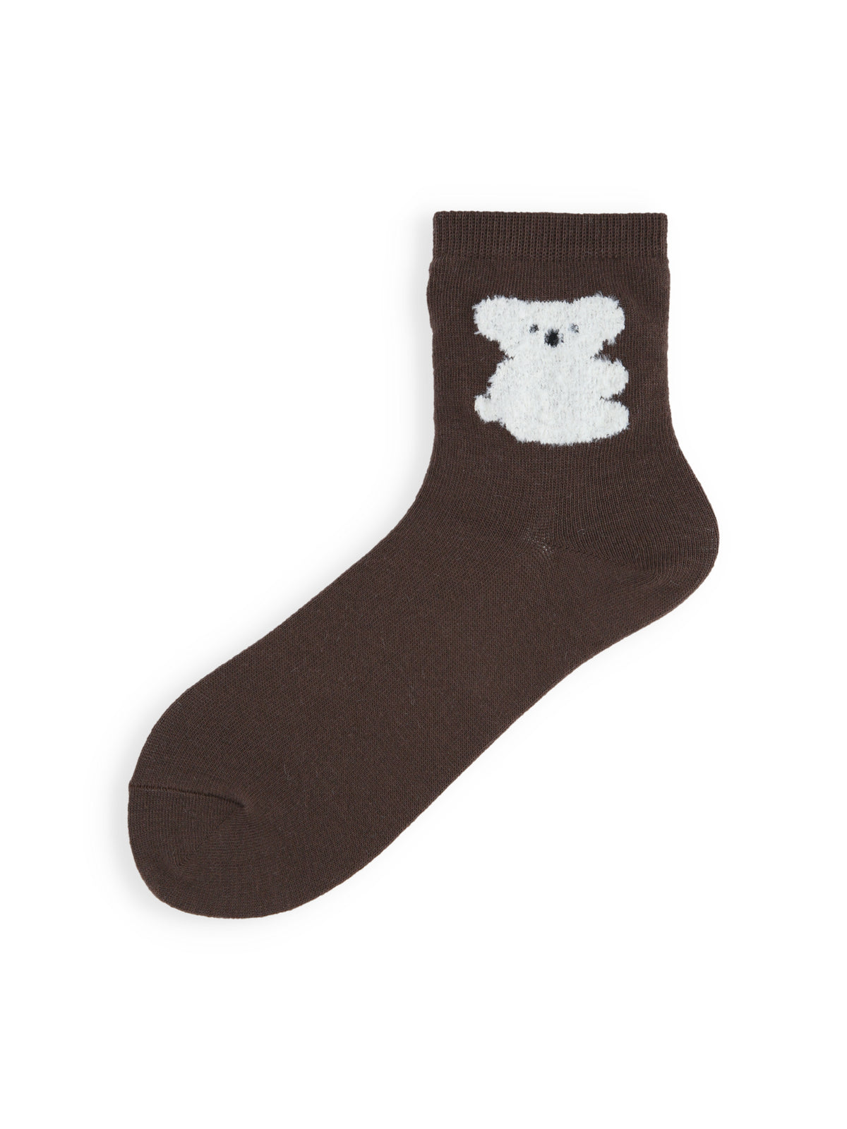 【3足1,485円】もふもふ動物ショートソックス - ウッド＋コアラ