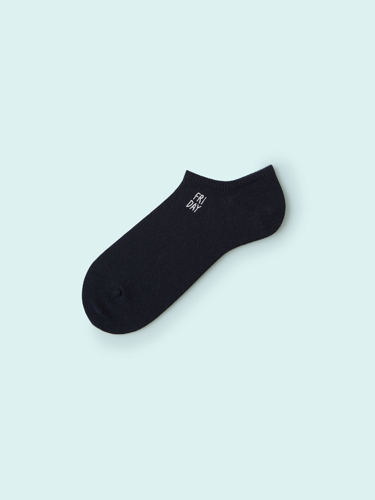 【3足1,485円】メンズ 1週間刺繍スニーカー丈ソックス - コン＋ｆｒｉｄａｙ