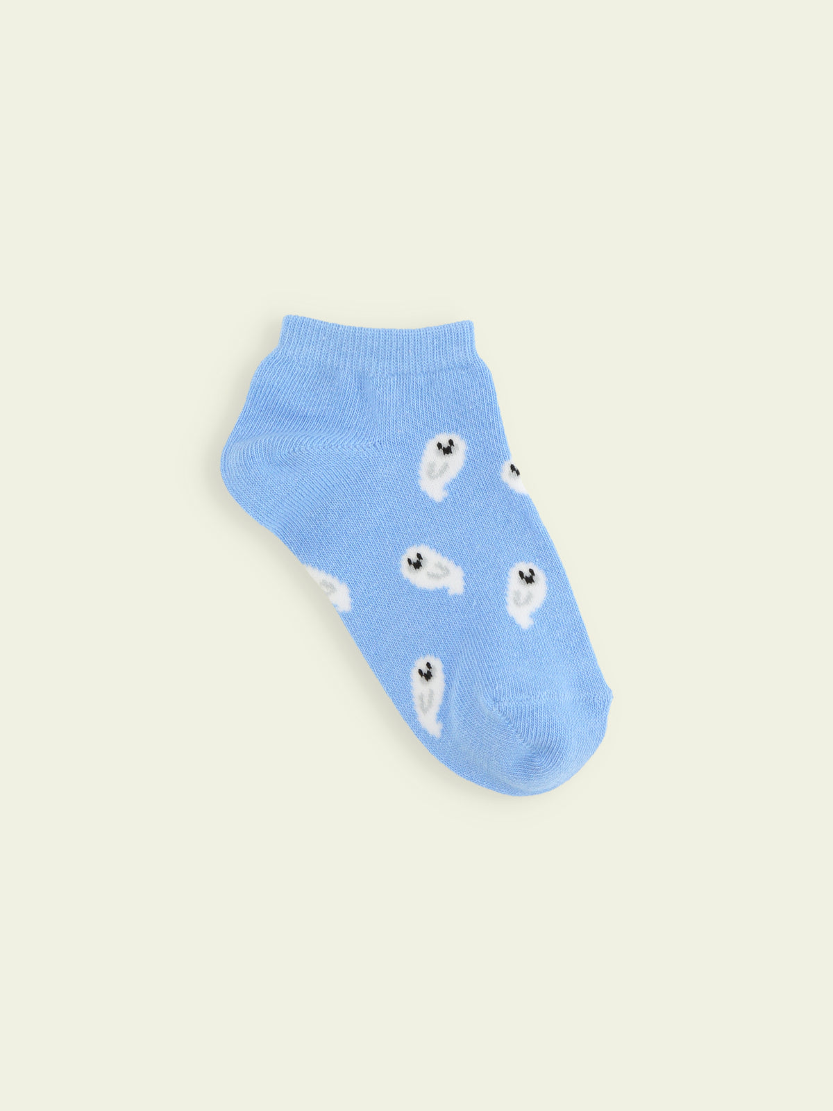 【3足1,485円】キッズ 海の生き物スニーカー丈ソックス / 13-15cm - サックス+アザラシ