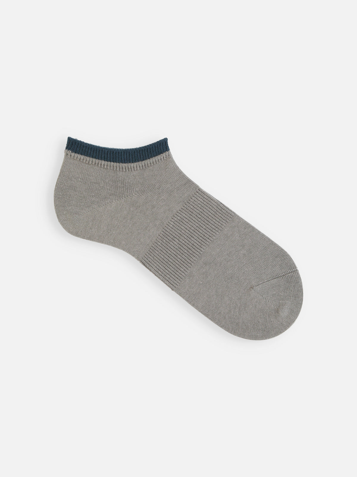 【Tabio MEN】サポート入り2枚重ねスニーカー丈ソックス(27.0～29.0cm) - Mグレー+シャドウブルー