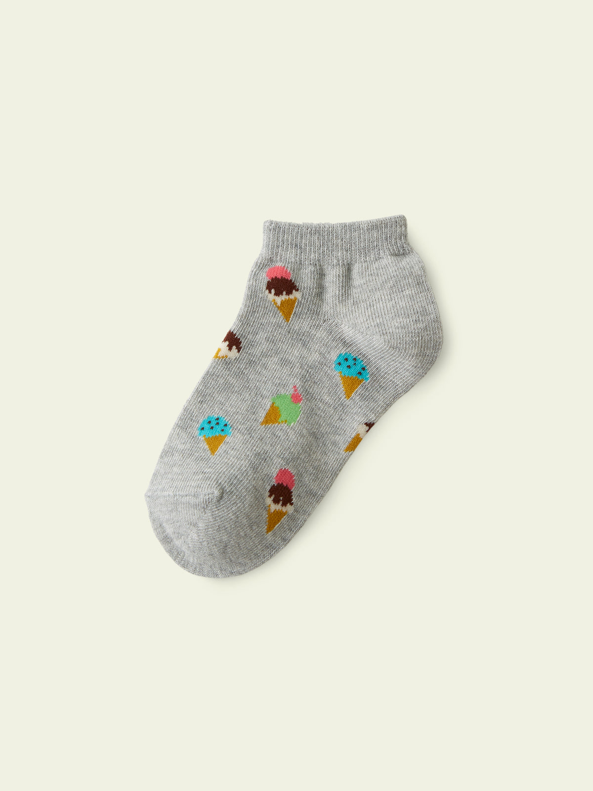 【3足1,485円】キッズ アイスクリームスニーカー丈ソックス / 16-18cm