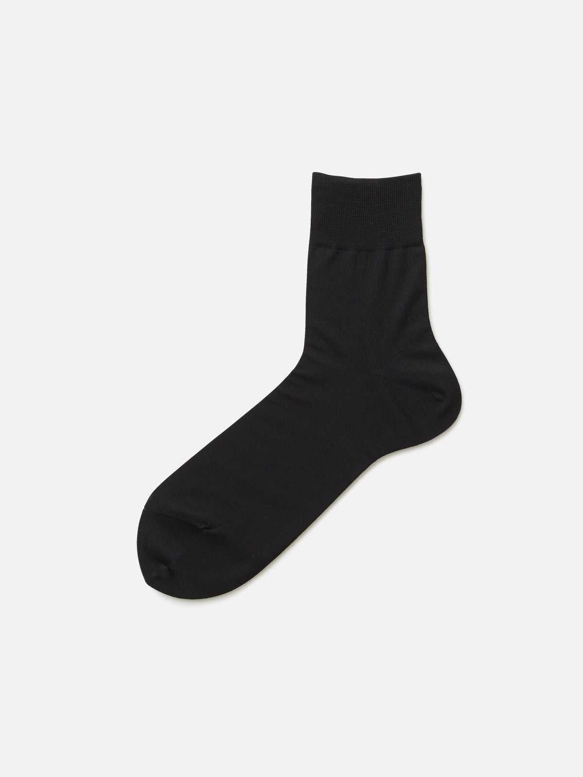 【Tabio MEN】ピマコットンブレンド無地ドレスショートソックス(27.0～29.0cm) - クロ