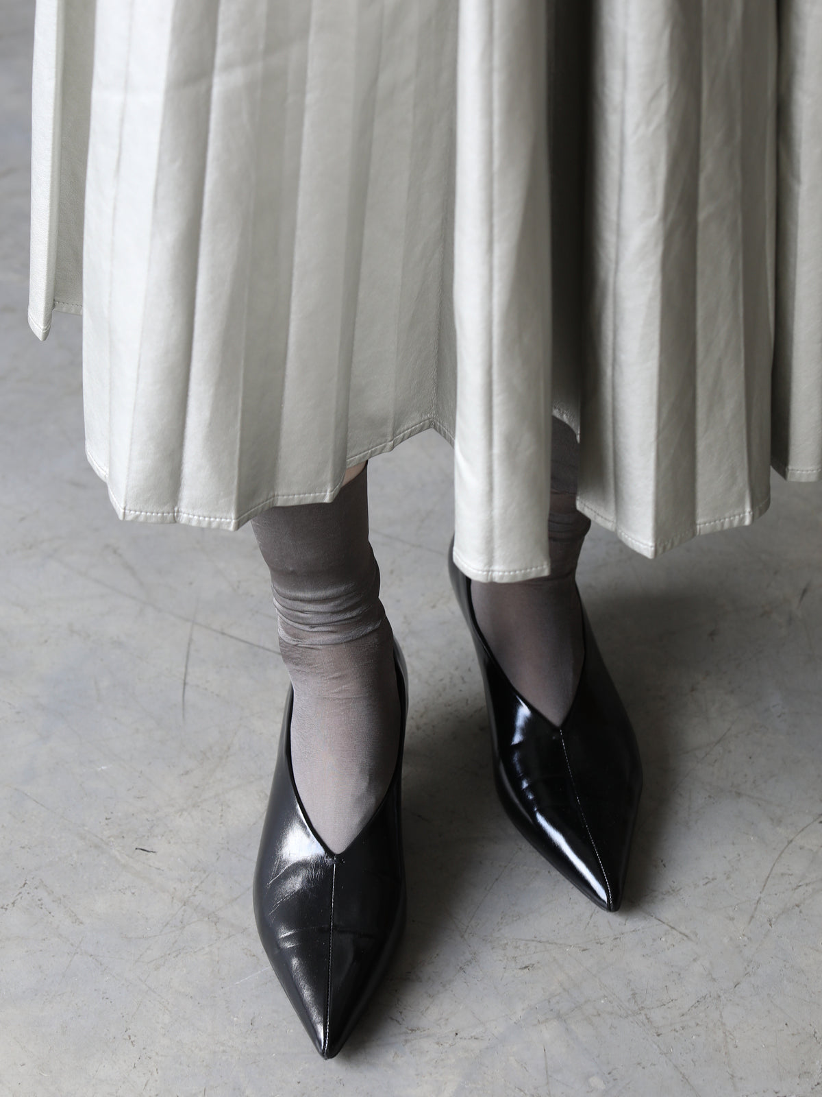 ultra sheer socks ショートソックス - ダークグレー