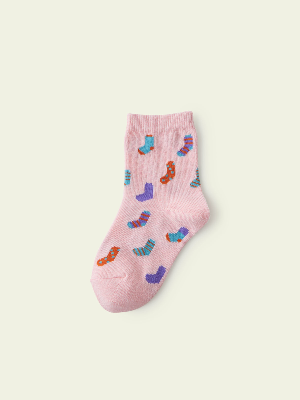 【3足1,485円】キッズ 靴下柄ショートソックス / 19-21cm - ピンク