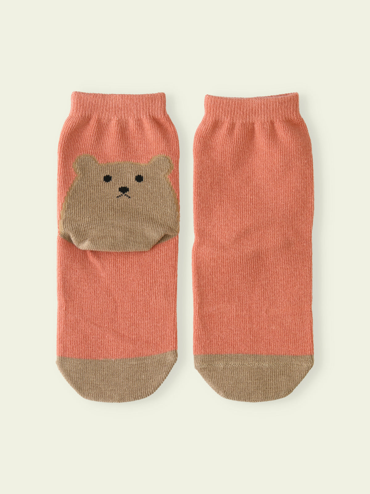 【3足1,485円】キッズ かかとくまショートソックス / 13-15cm