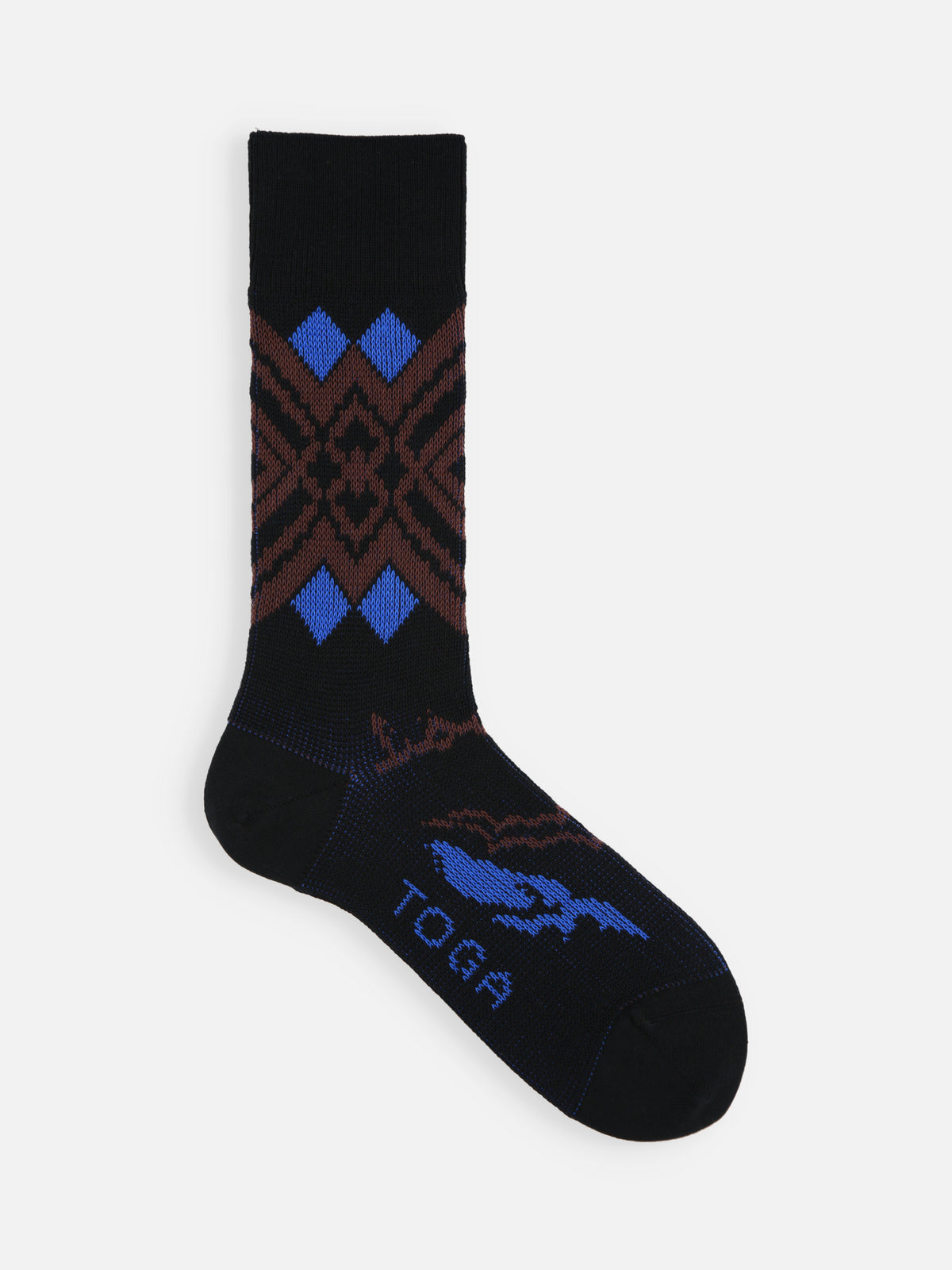 TOGA Jacquard socks（25.0～27.0cm） - ブラック