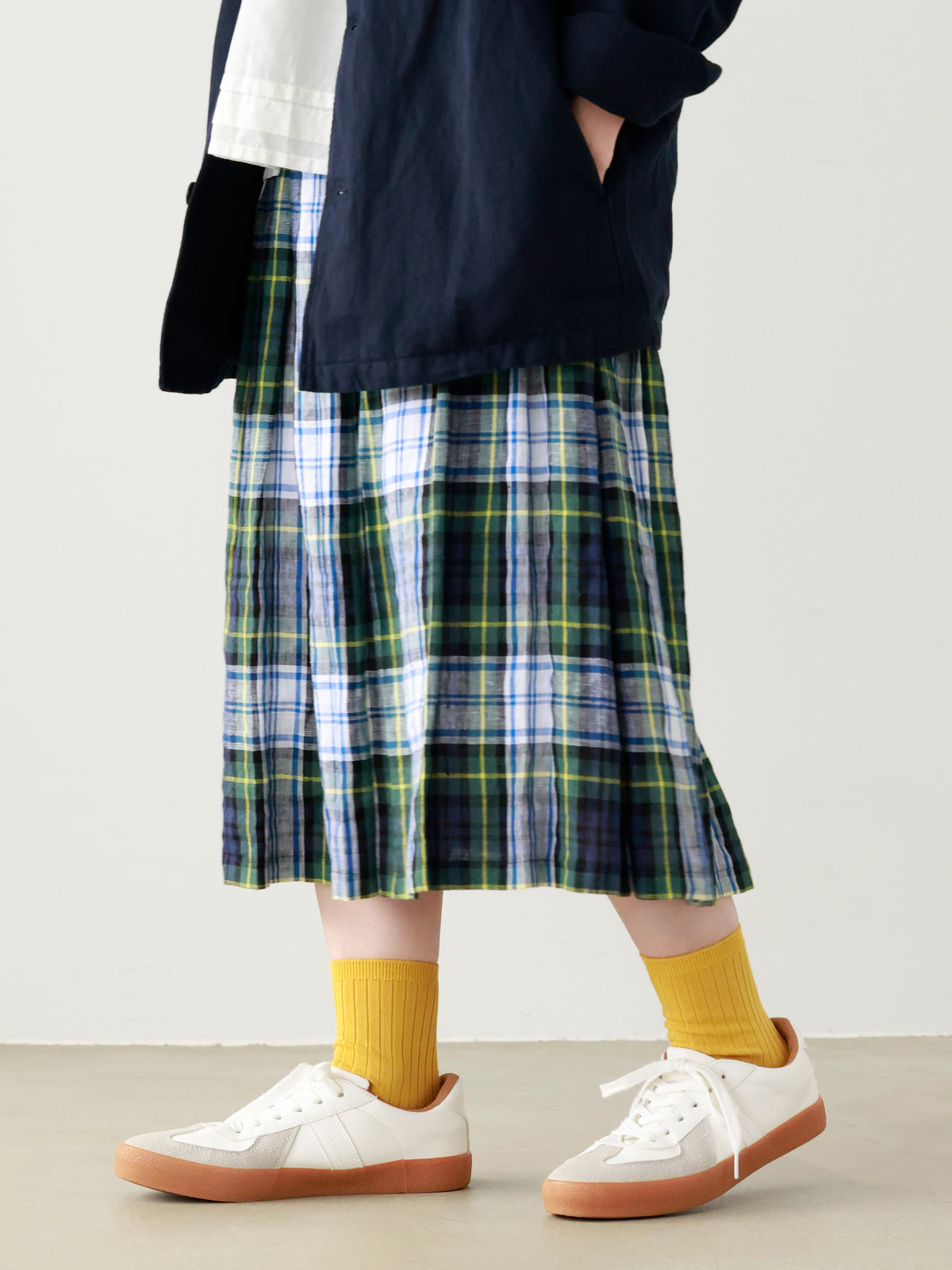 【WEB限定20色】軽やかにフィットするリブソックス - イエロー
