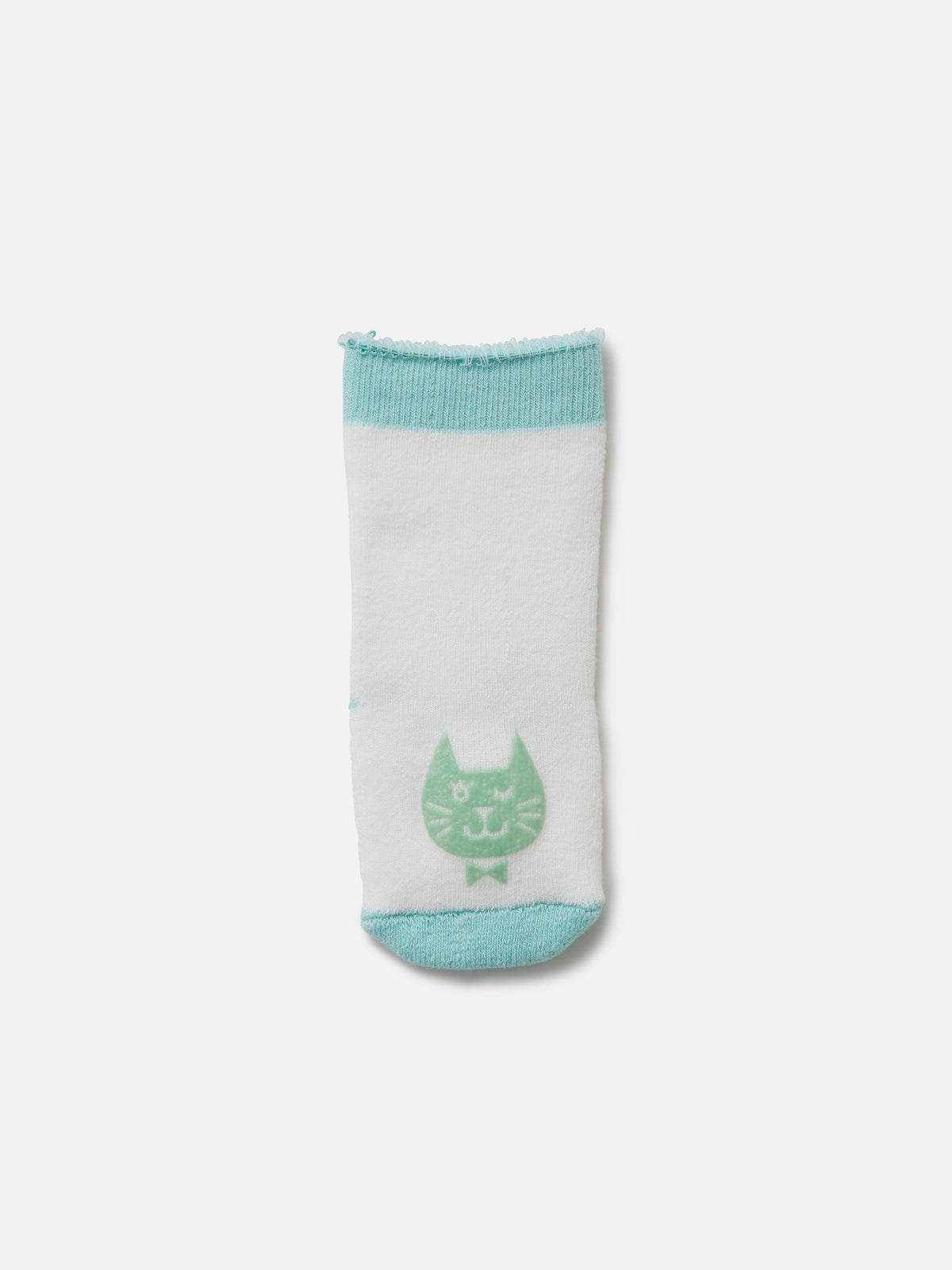 【ベビー】暗闇で光る猫パイルハイソックス / 7-9cm - ミント