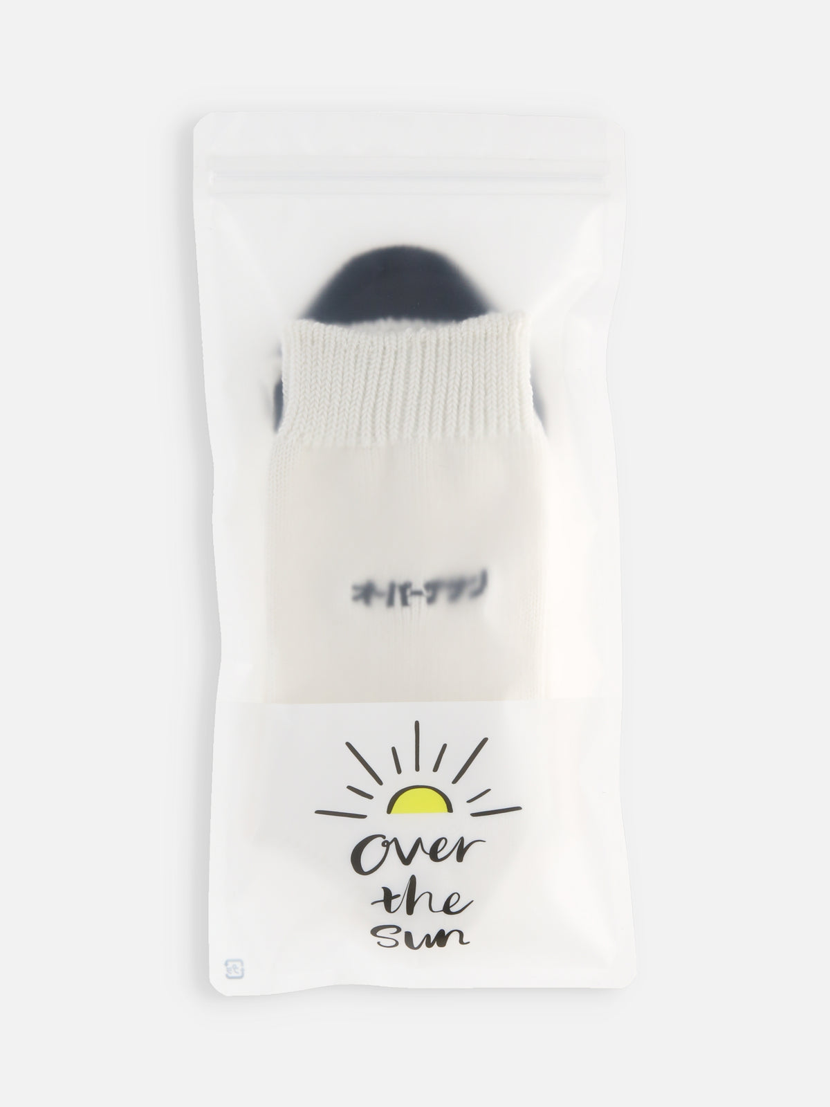 OVER THE SUN × Tabio カタカナロゴ刺繍ソックス(23.0～25.0cm)