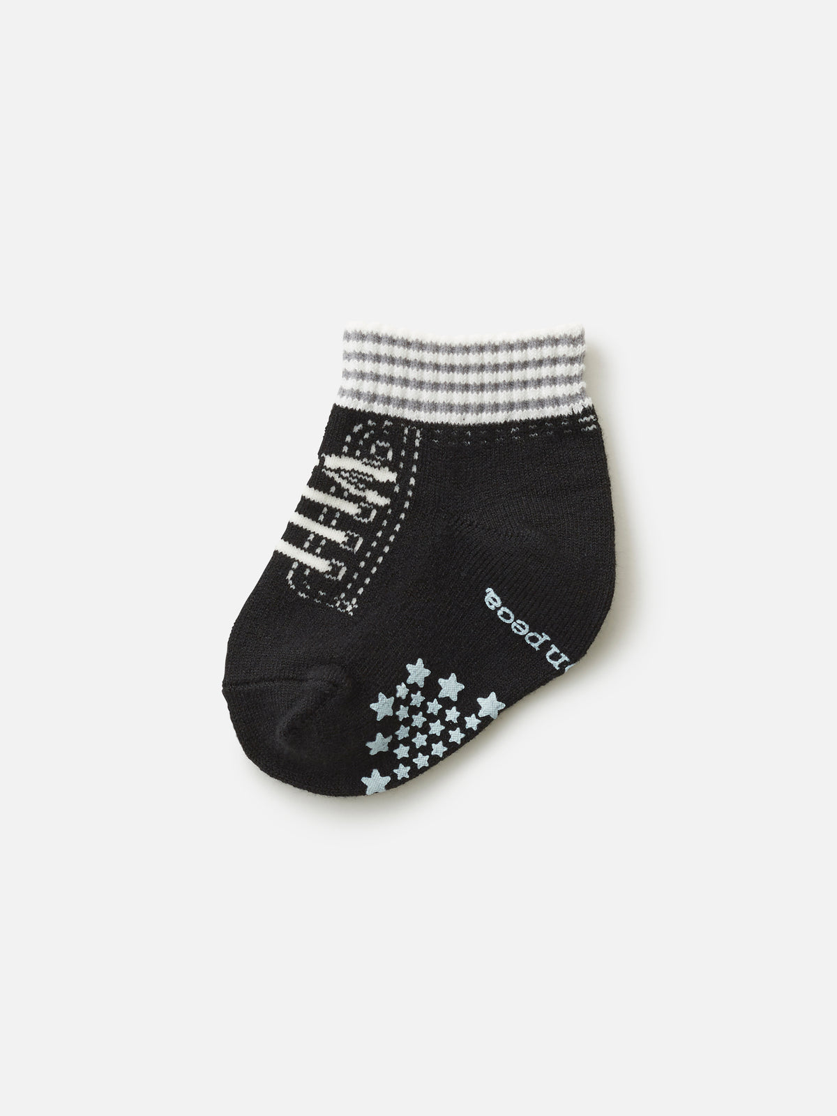 【ベビー】スニーカー風ショートソックス / 9-12cm - クロ