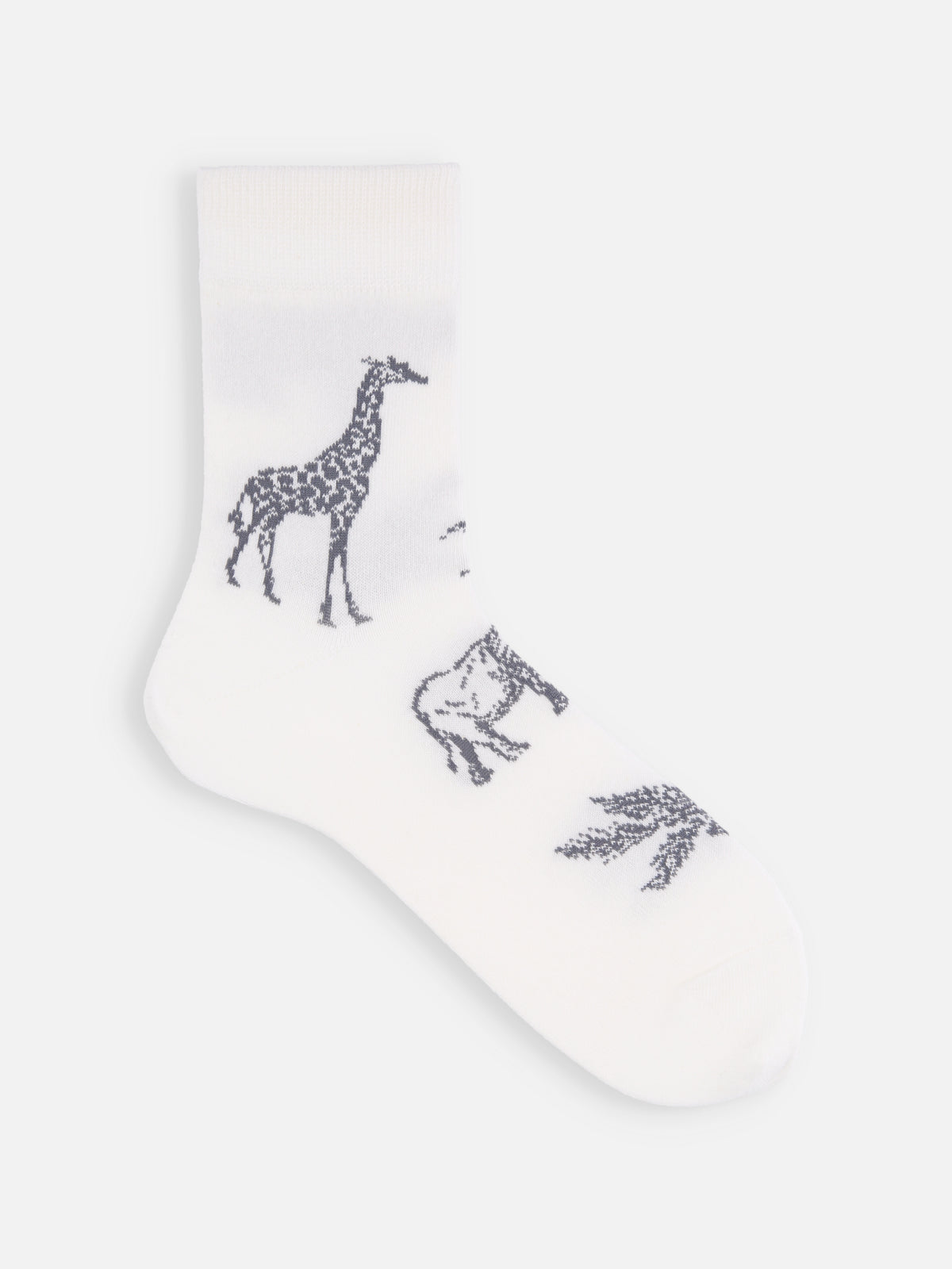 【Tabio MEN】さらっとやわらか綿麻混動物柄ショートソックス