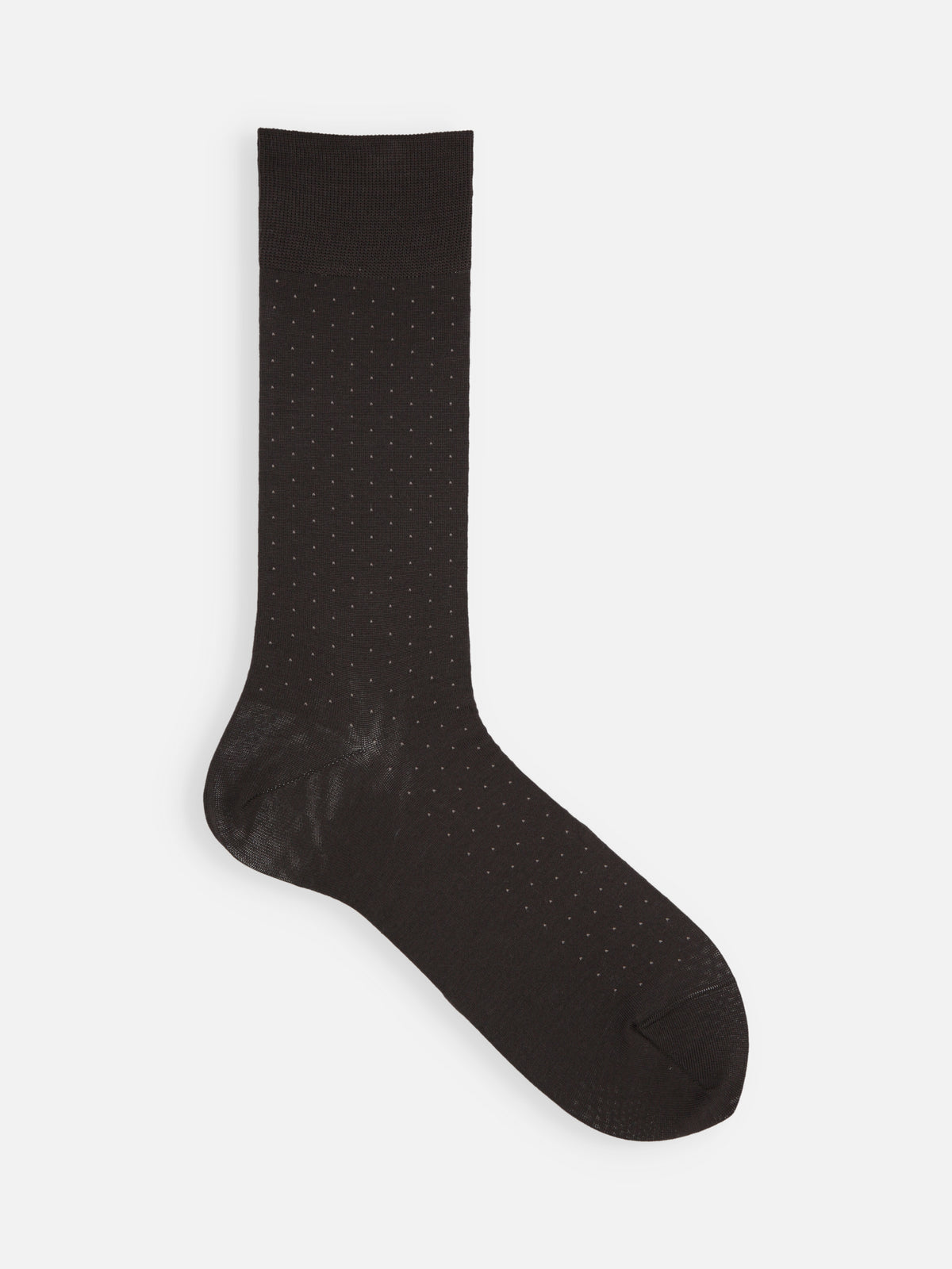 【Tabio MEN】綿ピンドット柄ソックス(25.0〜27.0cm) - ブラウン