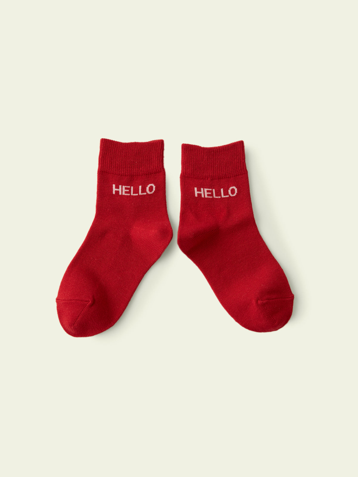 【3足1,485円】キッズ いろいろロゴソックス / 19-21cm - アカ+HELLO