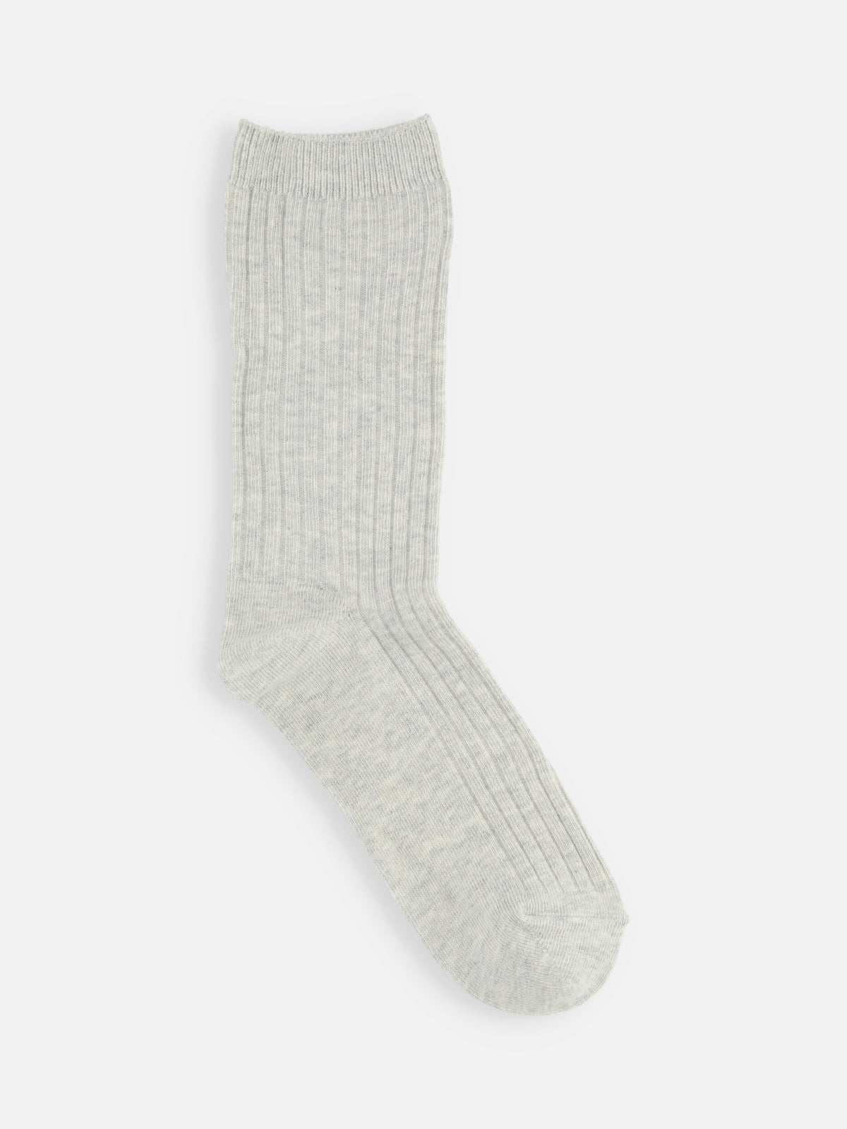 【ジュニアサイズ】蛍光リブハイカット / 22-24cm - ライトグレーモク