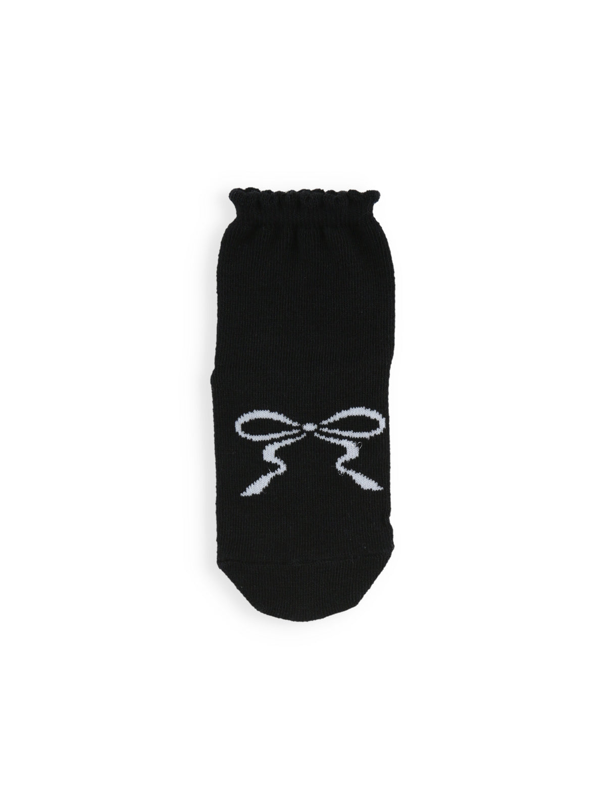 【3足1,485円】キッズ フロントリボンソックス / 16-18cm - クロ