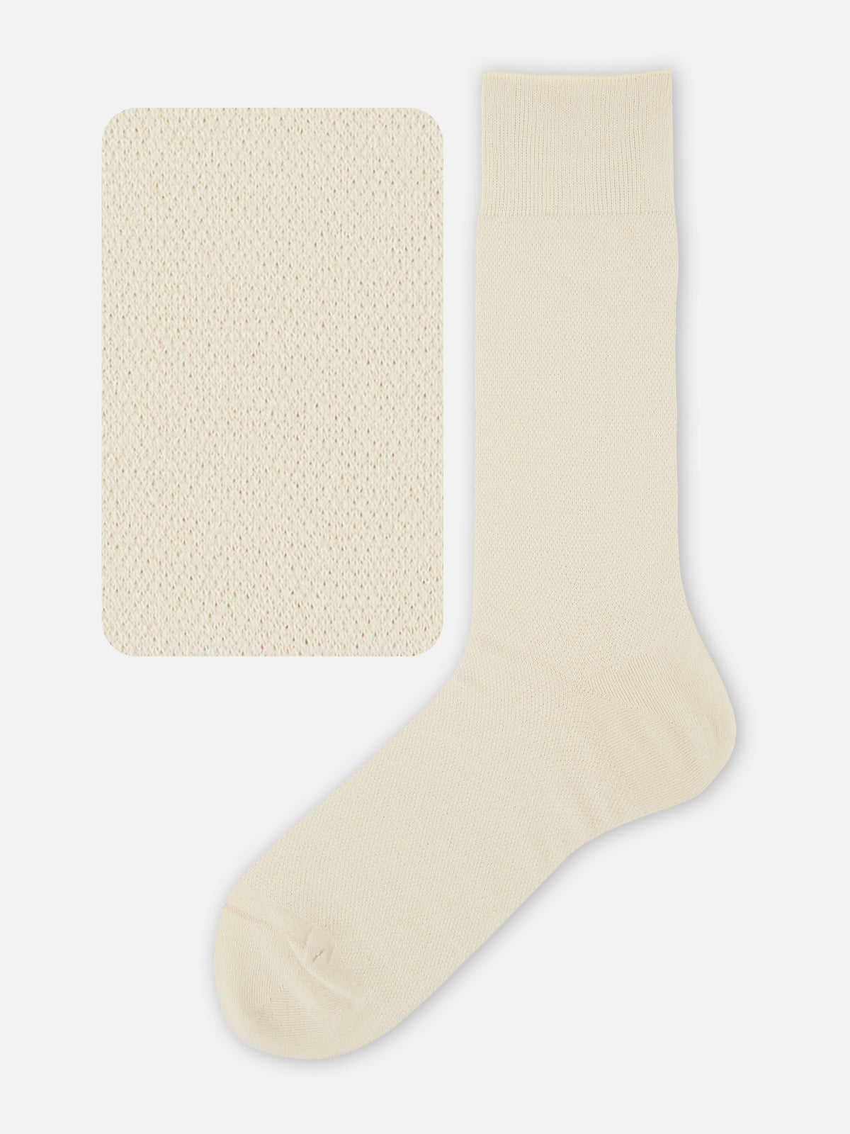 【Tabio MEN】ドライなタッチが心地いい和紙梨地ソックス(27.0～29.0cm) - オフ