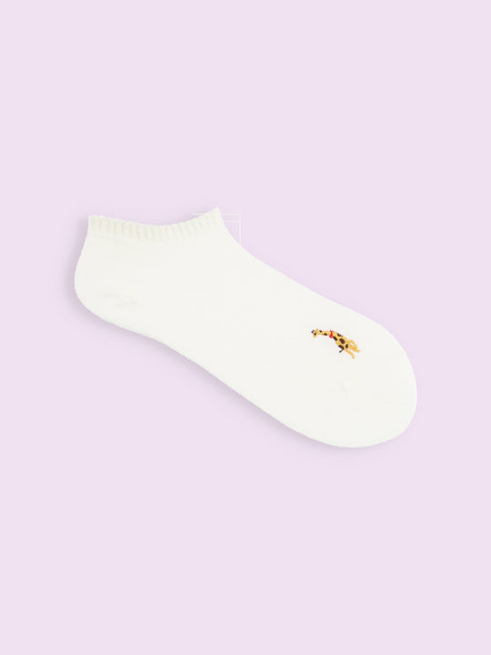 【3足1,485円】ブークレ刺繍スニーカー丈ソックス