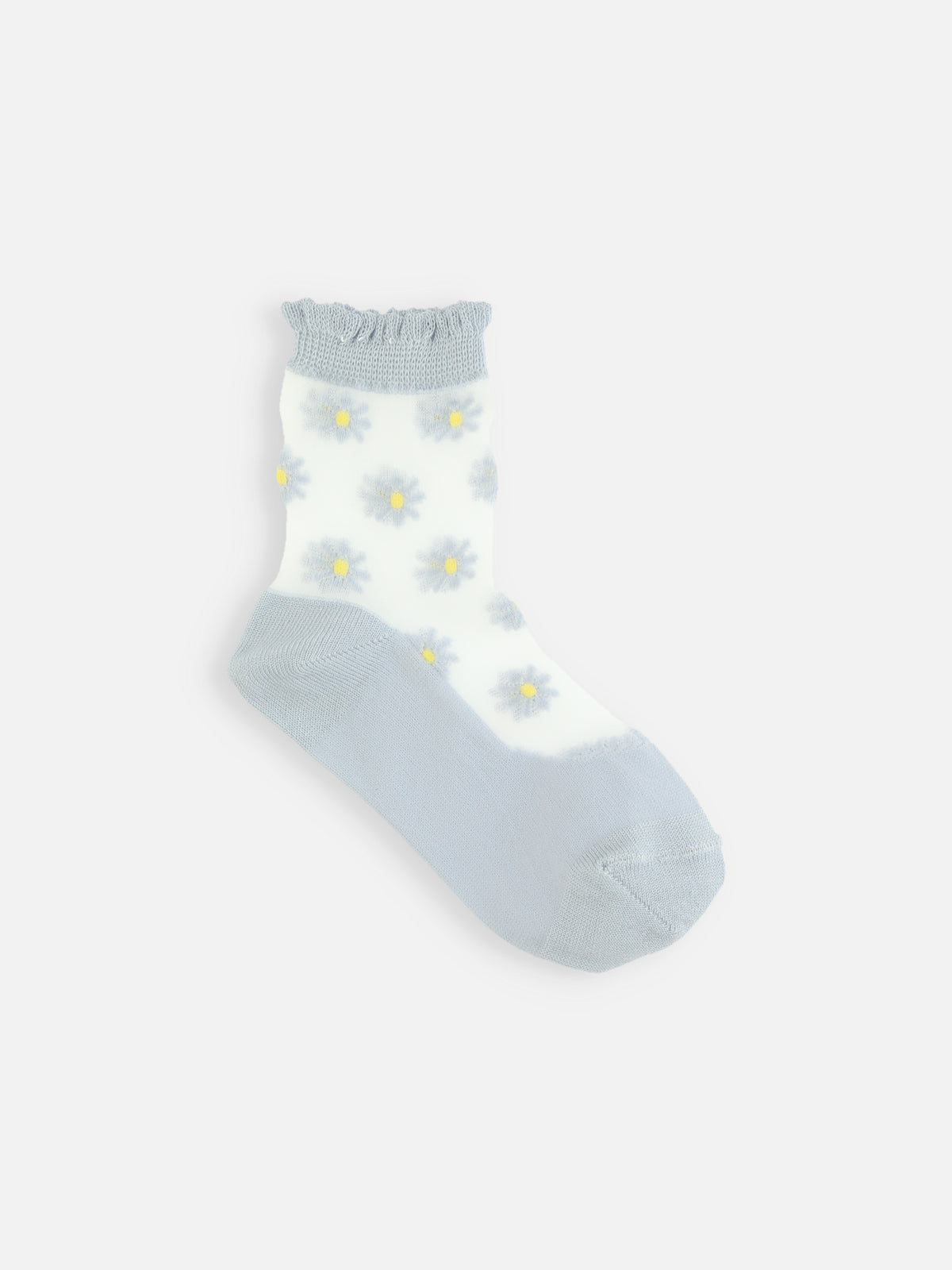 【キッズ】マーガレットシアーソックス / 16-18cm - サックス