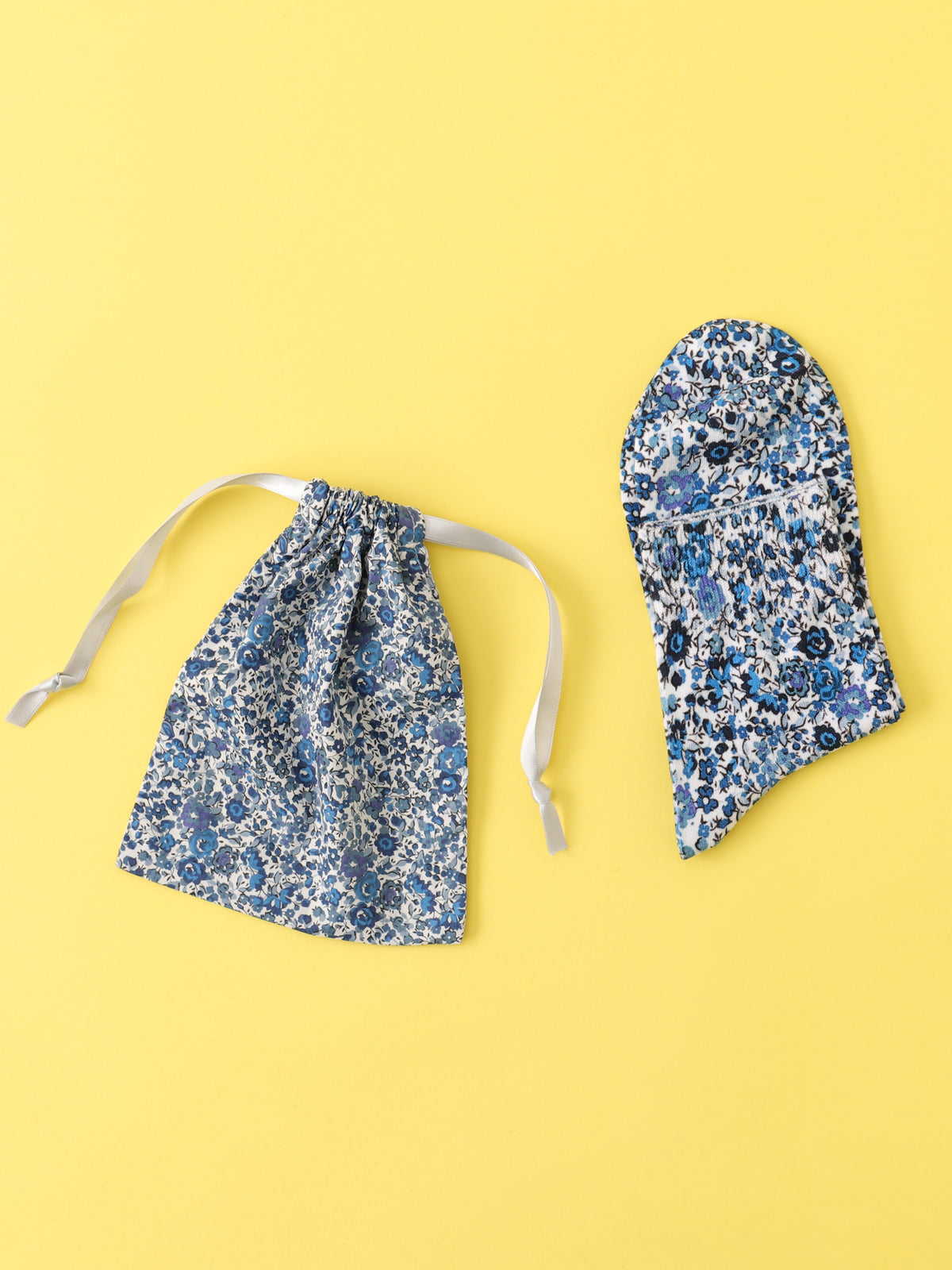 【WEB限定】Tabio made with Liberty Fabric ギフトセット ブルー