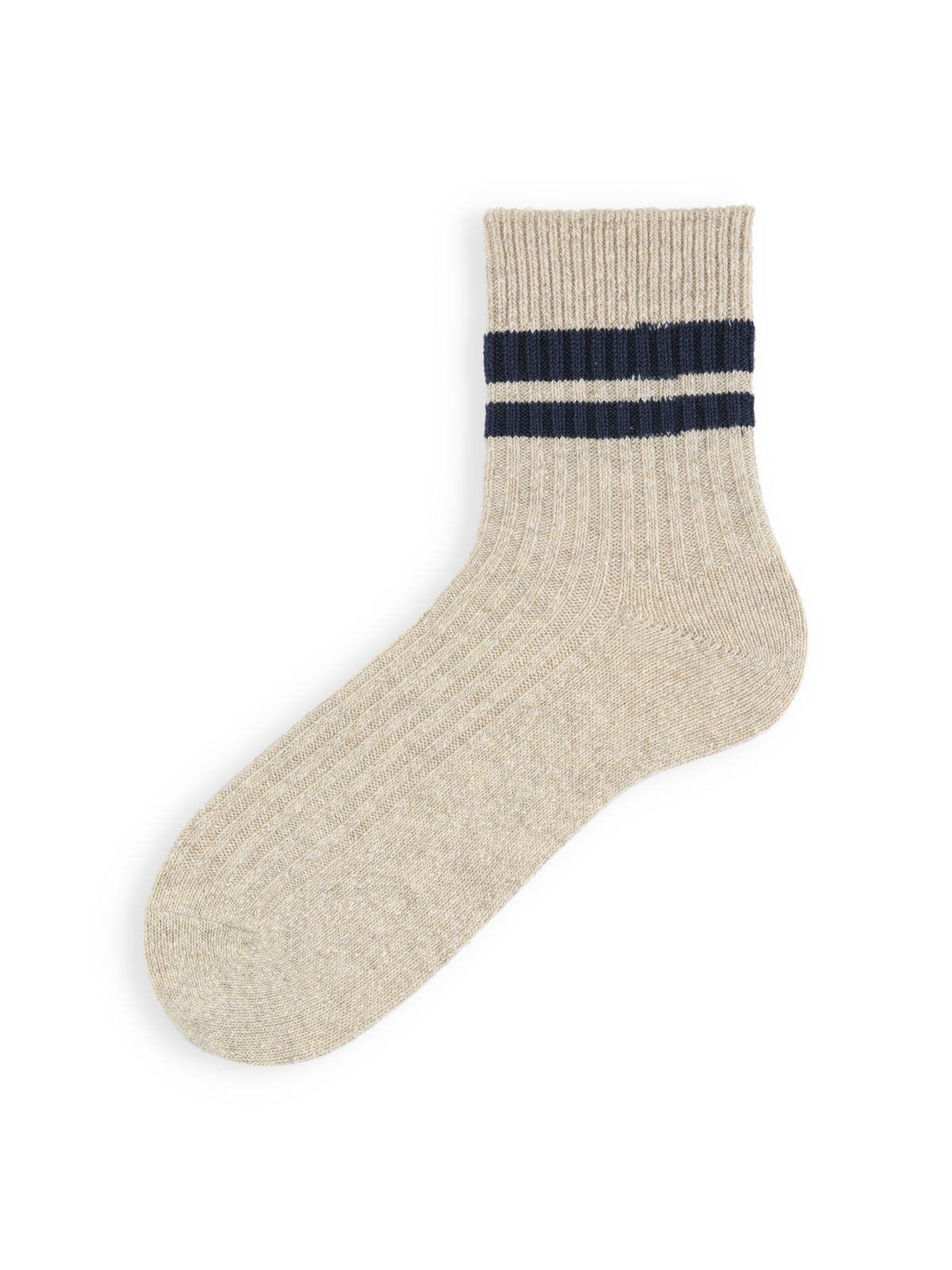 【Tabio MEN】コットンネップ2本ラインショートソックス