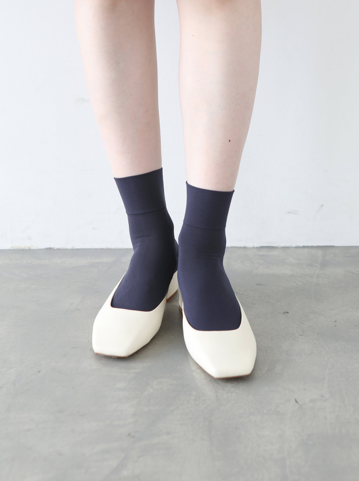 【定番】ソフトナイロン無地ショートソックス - コン