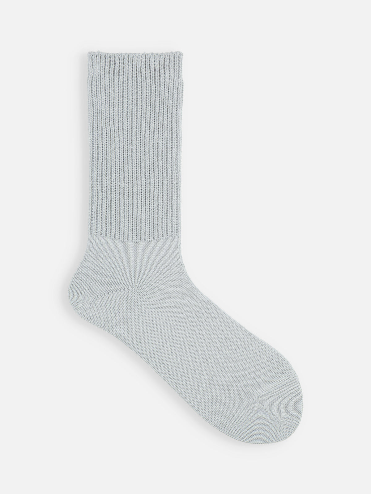 【復刻】ローゲージリブ無地ソックス / 22.5-24.5cm - ペールサックス