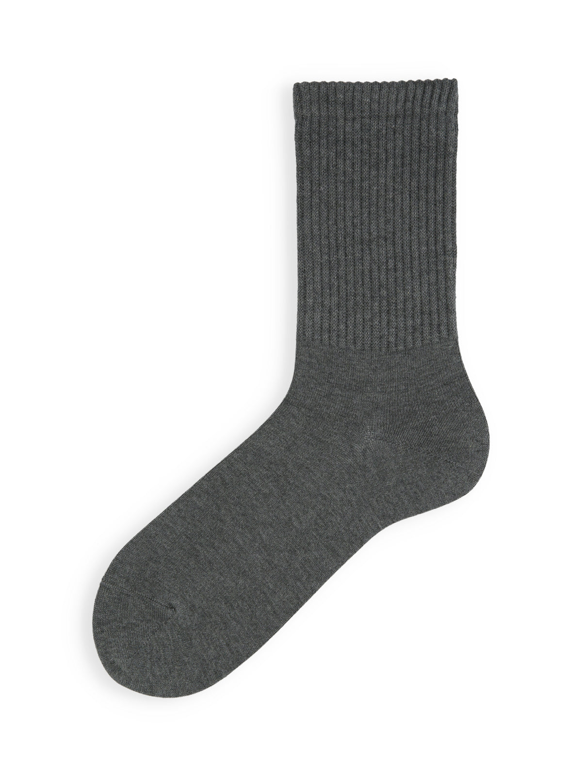 【Tabio MEN】ノンパイルベーシックアメリブソックス(25.0〜27.0cm) - チャコールグレー