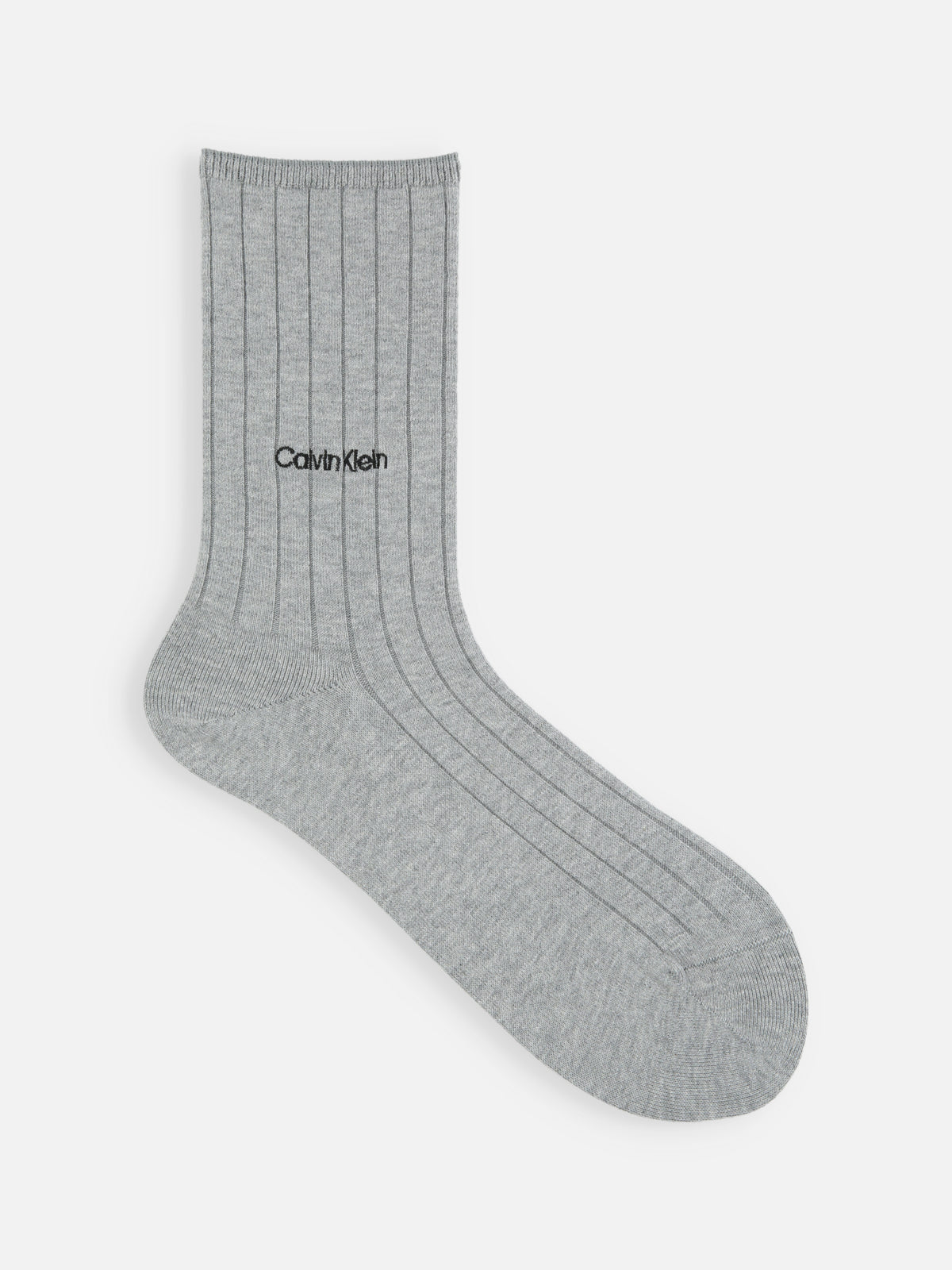 Calvin Klein 刺繡太リブソックス - グレー