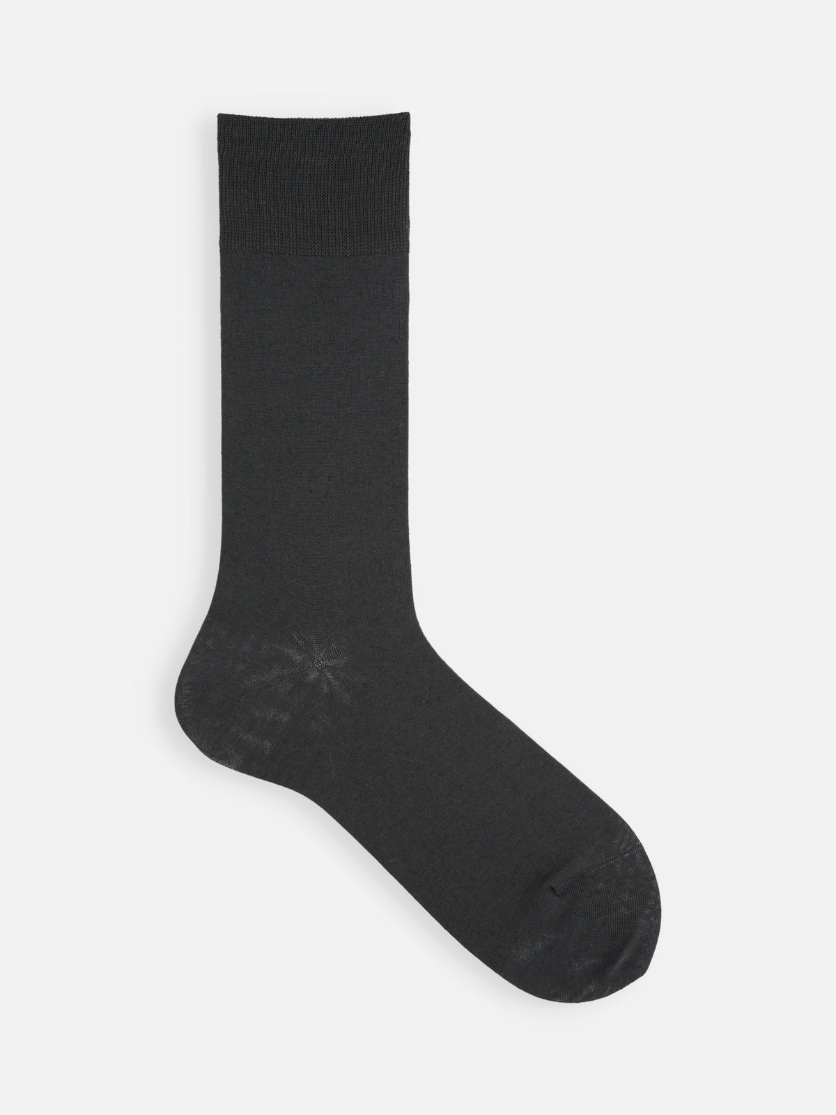 【Tabio MEN】綿麻ベタソックス(27.0～29.0cm) - チャコールグレー