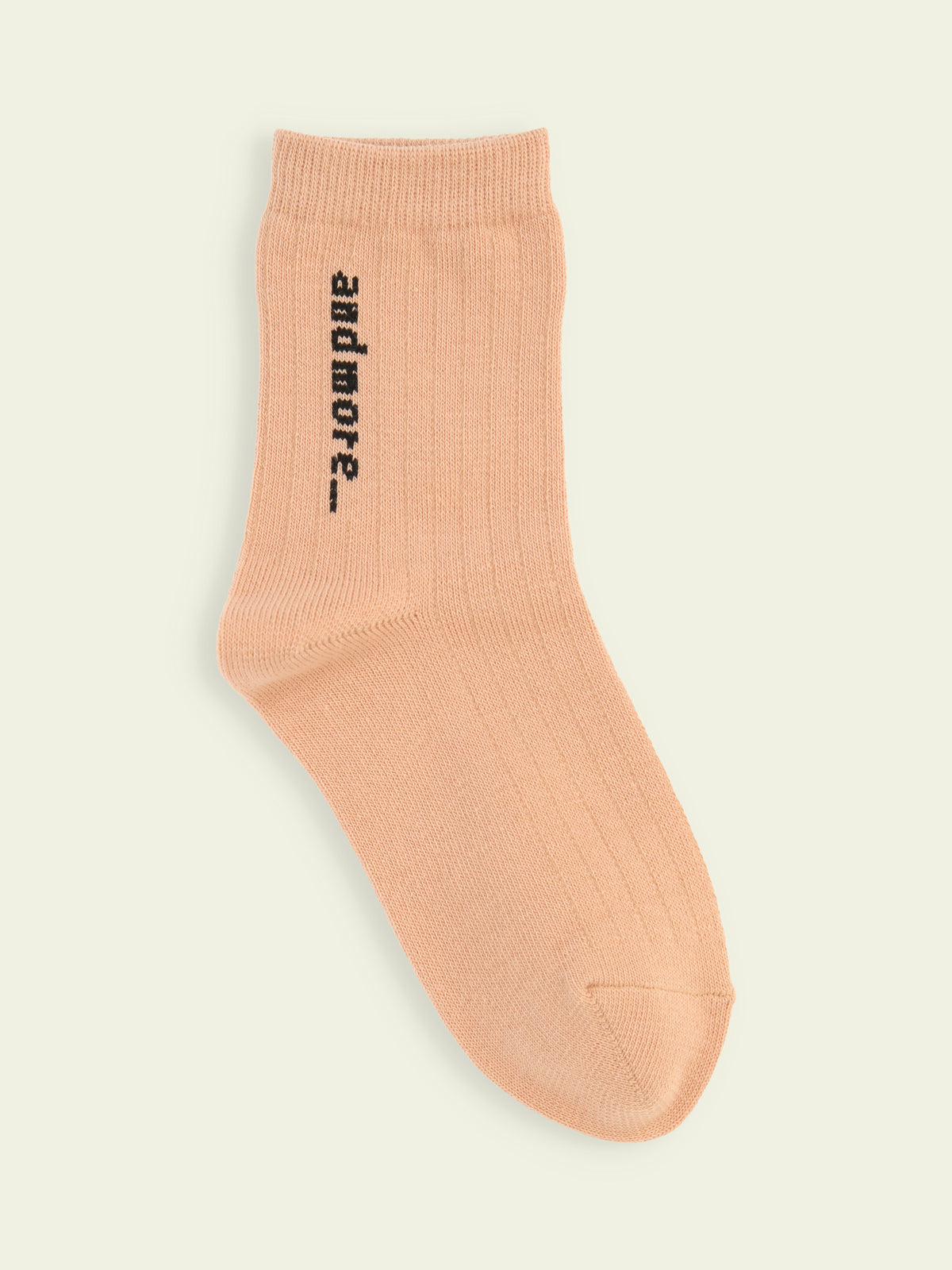 【3足1,485円】キッズ リブ風ロゴショートソックス / 16-18cm