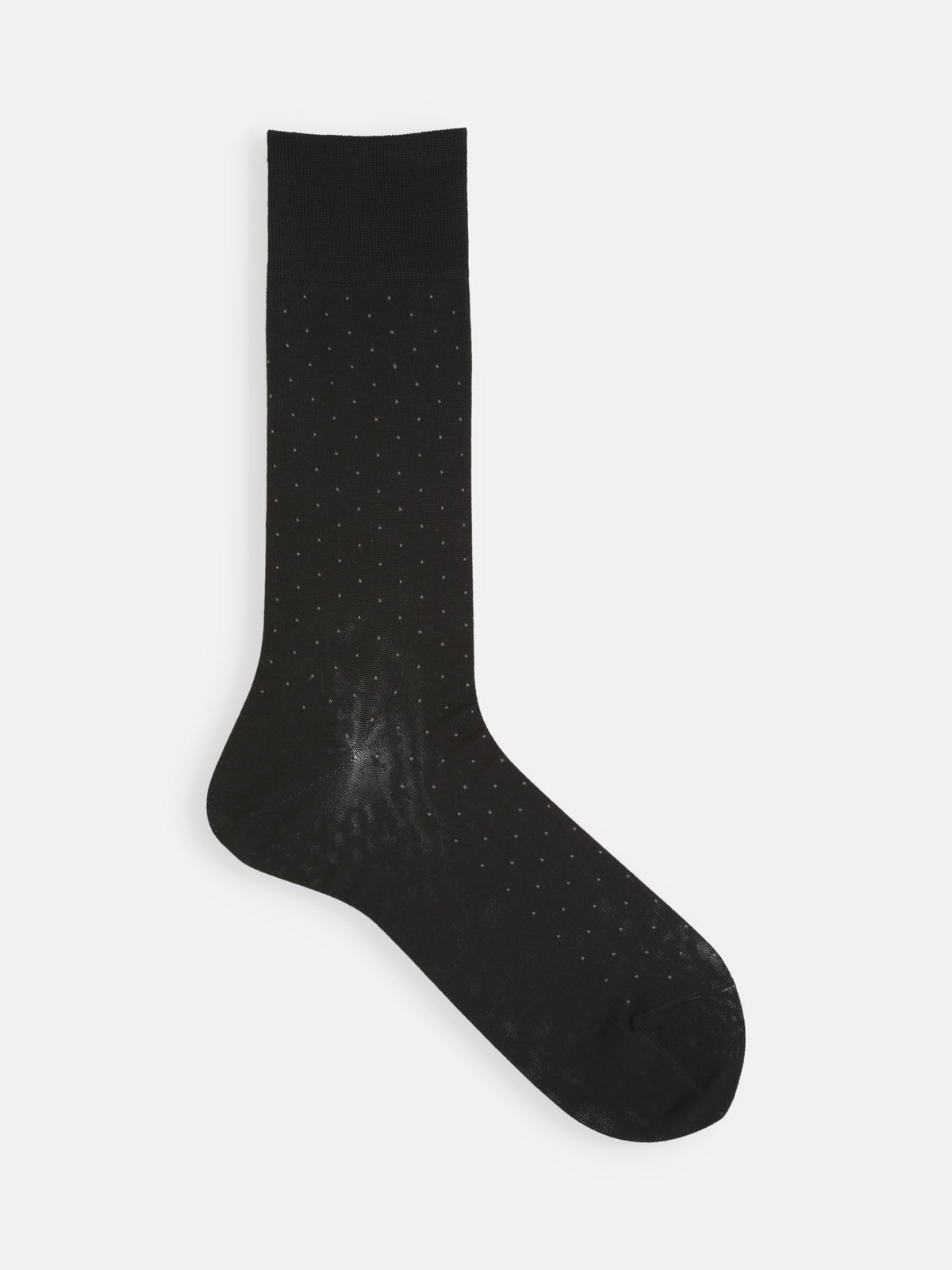 【Tabio MEN】連続シルケット ドットソックス(23.0～25.0cm) - ブラック+チャコール