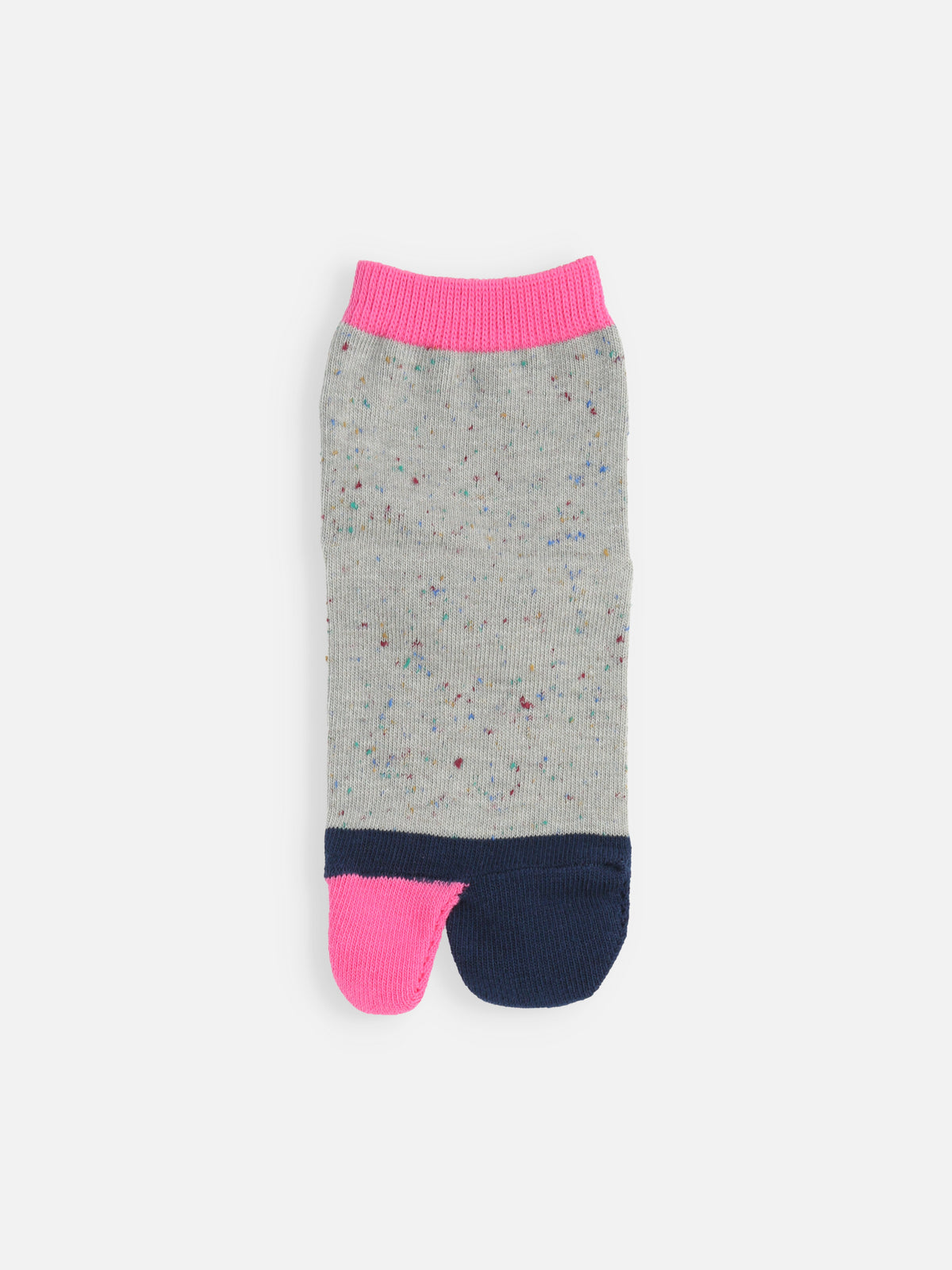 【キッズ】 足袋ネップ切替ソックス / 16-18cm - シルバーグレー